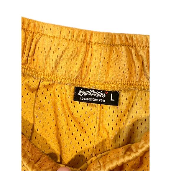 LA Graphic Yellow Athletic Shorts - Picture 2 of 3